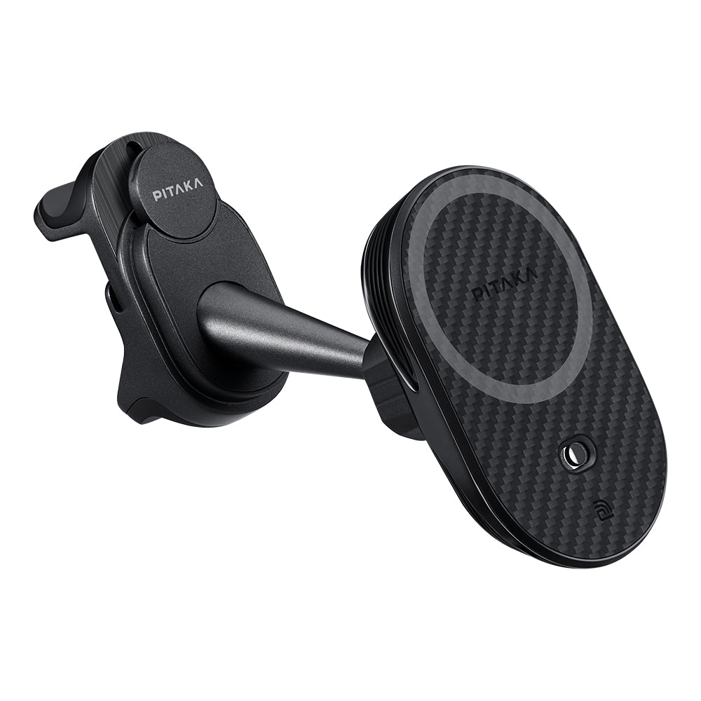 Pitaka MagEZ Pro 2 M-safe Şarj Özellikli Qi2 Tesla Model Y ve Model 3 Uyumlu Aramid Fiber Araç Telefon Tutucu