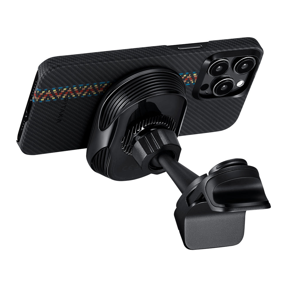 Pitaka MagEZ Pro 2 M-safe Şarj Özellikli Qi2 Tesla Model Y ve Model 3 Uyumlu Aramid Fiber Araç Telefon Tutucu