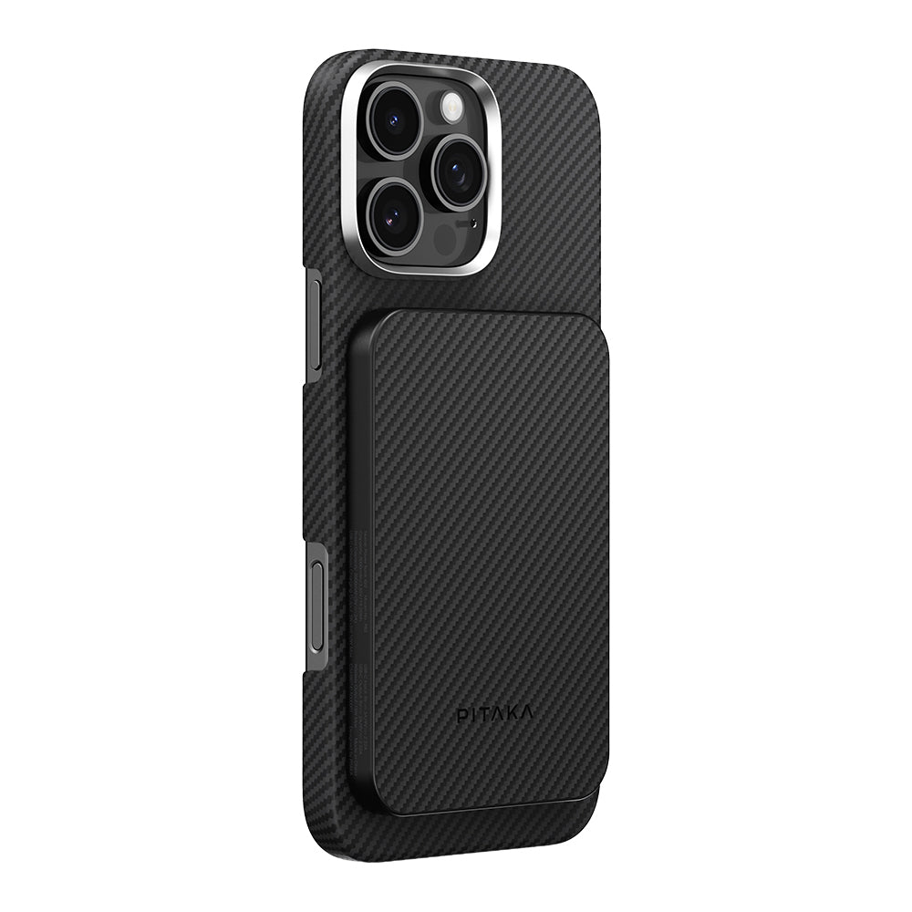 Pitaka Tactile Woven Qi2 Şarj Teknolojili Aramid Fiber M-Safe Powerbank 15W 5000mAh