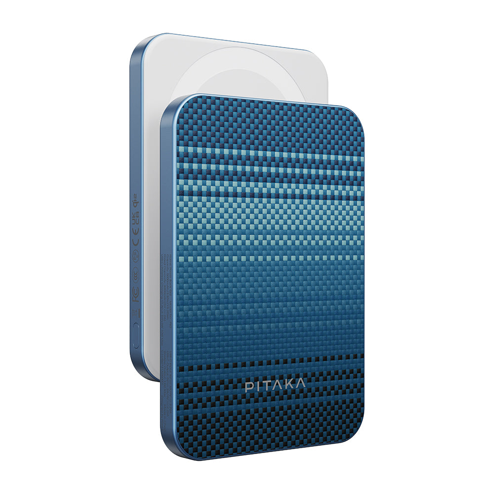 Pitaka Tactile Woven Qi2 Şarj Teknolojili Aramid Fiber M-Safe Powerbank 15W 5000mAh