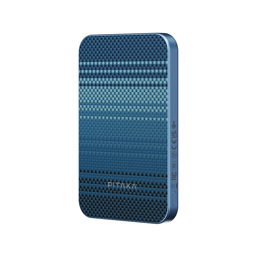 Pitaka Tactile Woven Qi2 Şarj Teknolojili Aramid Fiber M-Safe Powerbank 15W 5000mAh