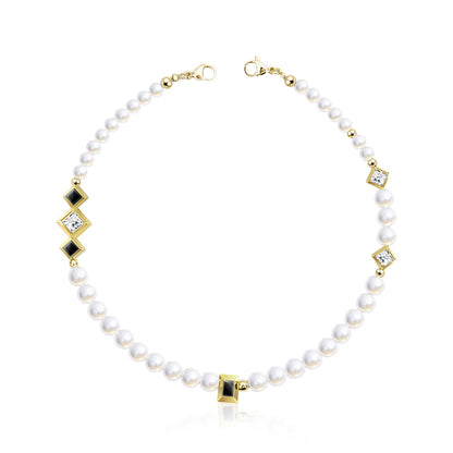 Pynana Free Diamond Serisi İnci Taşlı Telefon Boyun Askı İpi