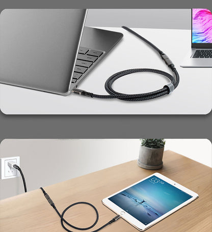 Qgeem Extension USB3.2 Type-C PD Uzatma Kablosu 100W 20Gbps 4K@60Hz 1 Metre