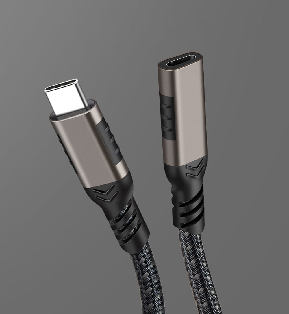 Qgeem Extension USB3.2 Type-C PD Uzatma Kablosu 100W 20Gbps 4K@60Hz 1.5 Metre