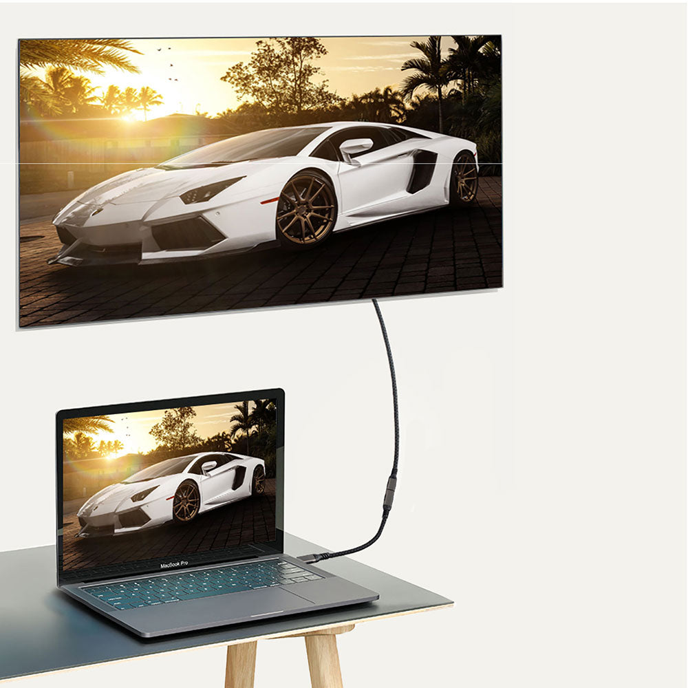 Qgeem Extension USB3.2 Type-C PD Uzatma Kablosu 100W 20Gbps 4K@60Hz 1.5 Metre