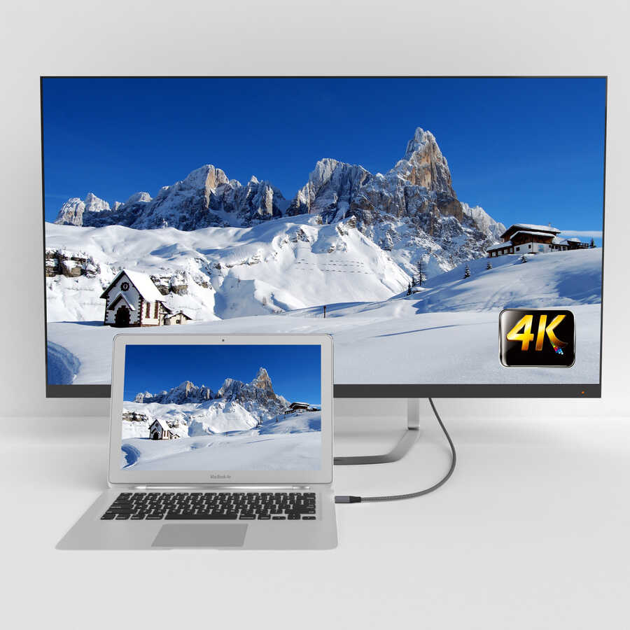 Qgeem QG-UA13 Type-C To Display Port Kablo 3M