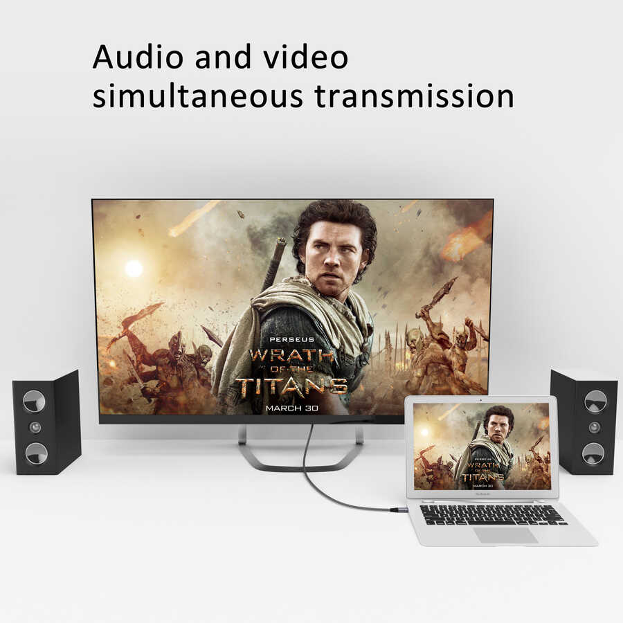 Qgeem QG-UA13 Type-C To Display Port Kablo