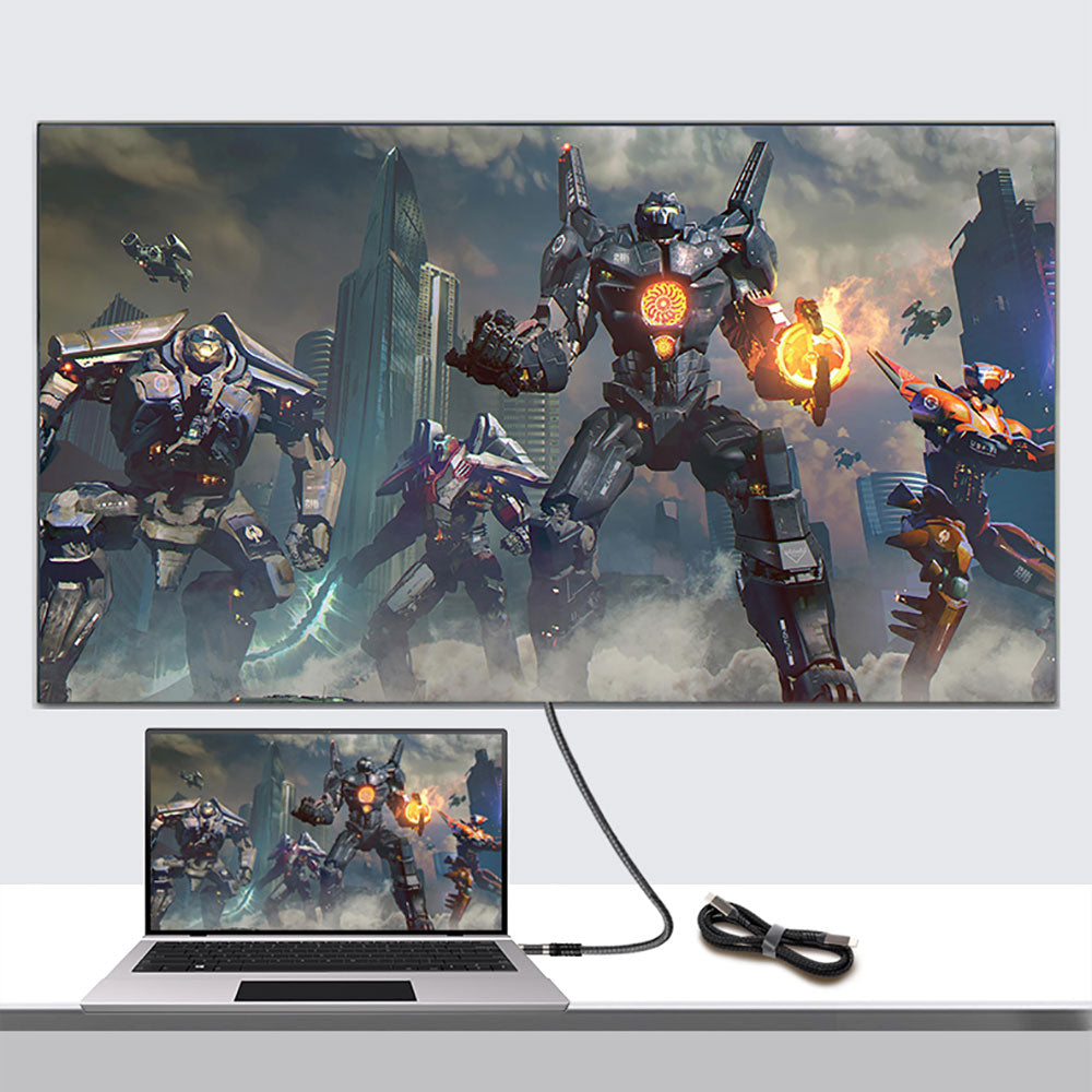 Qgeem QG01 Type-C to Type-C USB4 PD Data Kablosu 240W 40Gbps 8K@60Hz 1 Metre