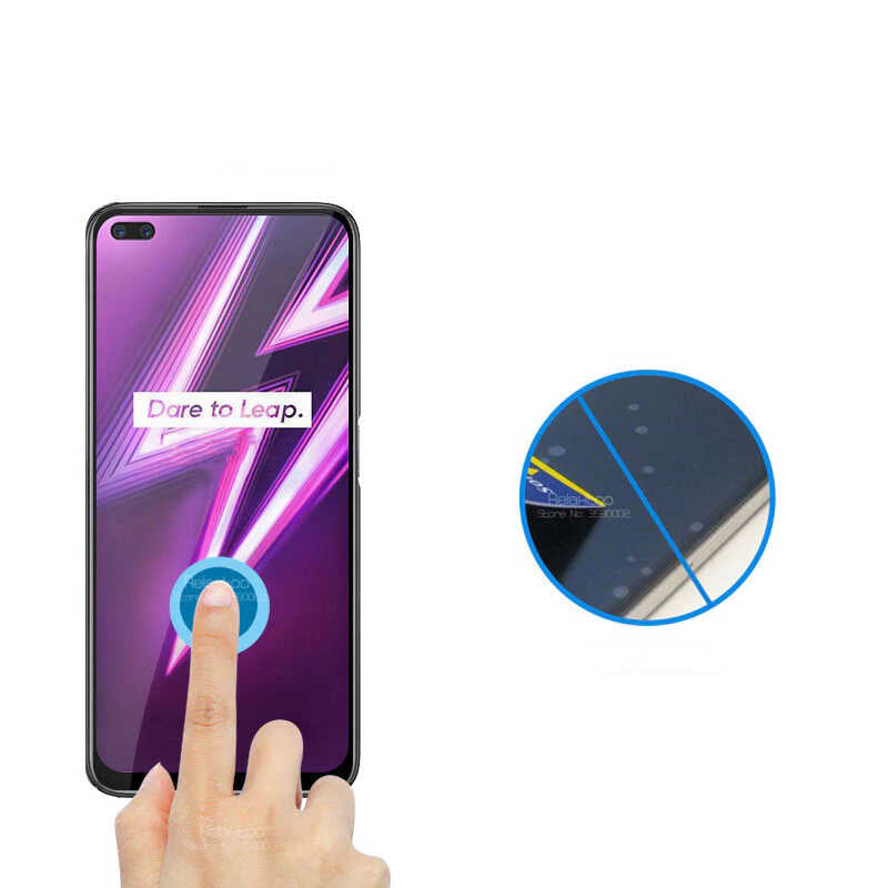 Realme 6 Pro Zore Kenarları Kırılmaya Dayanıklı Cam Ekran Koruyucu