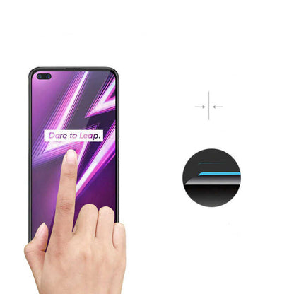 Realme 6 Pro Zore Kenarları Kırılmaya Dayanıklı Cam Ekran Koruyucu