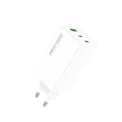 Recci RC110E Type-C PD & USB-A GaN Teknolojili QC3.0 Hızlı Şarj Başlığı 100W