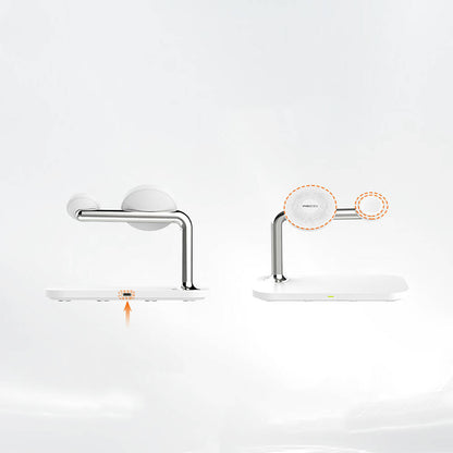 Recci RCW-20 Prestige Serisi 3in1 M-safe 15W Hızlı Şarj Özellikli Magnetik Kablosuz Şarj Standı