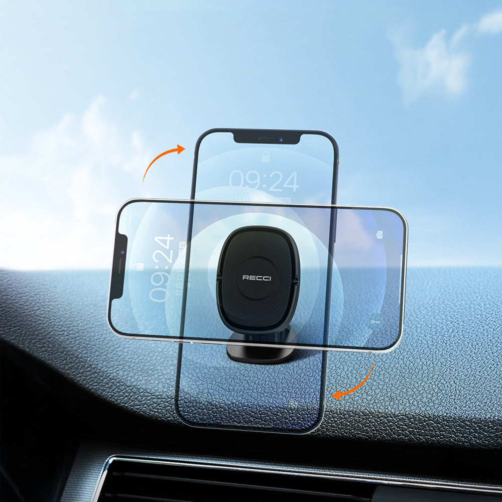Recci RHO-C18 Güçlü Magnetik 360 Derece Dönebilen Düz Zemin Araç Telefon Tutucu