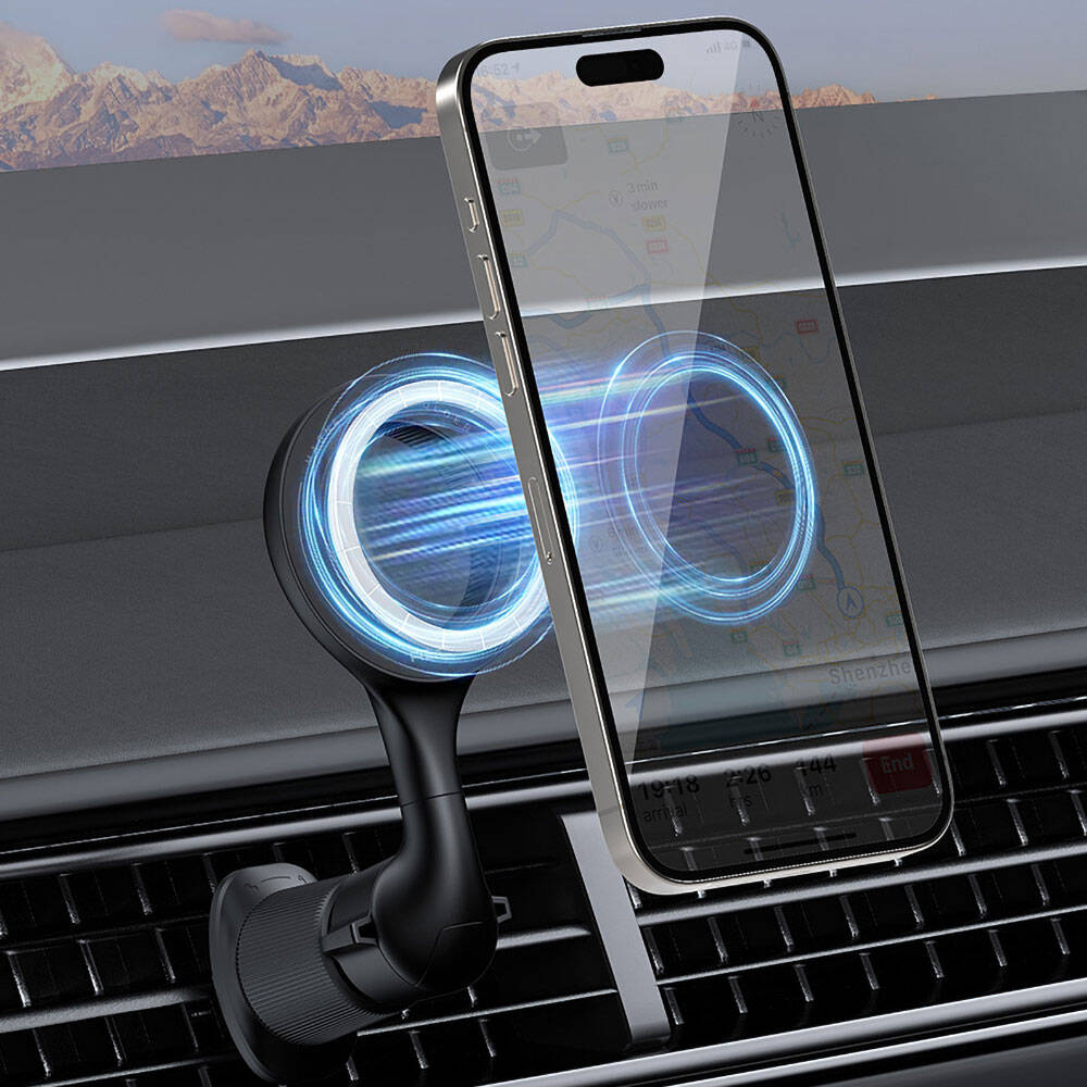 Recci RHO-C42 M-safe Magnetik 360° Dönebilen Havalandırma Tasarım Araç Telefon Tutucu