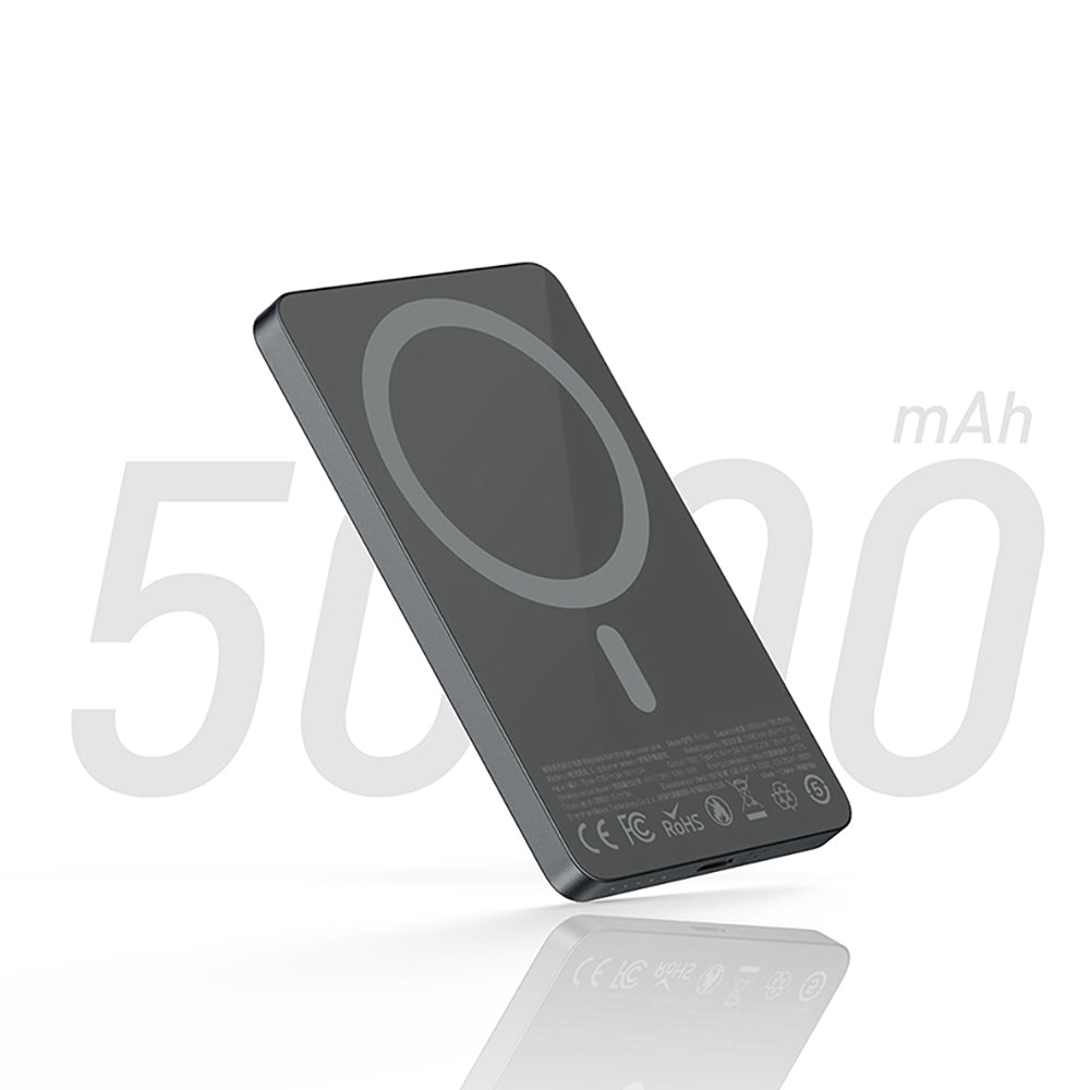 Recci RP33 PD 20W Ultra İnce Led Göstergeli Hızlı Şarj Özellikli Wireless Powerbank 15W 5000mAh