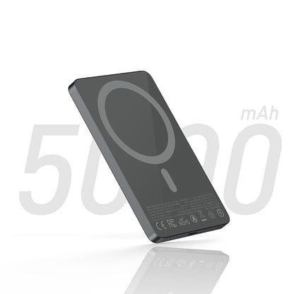 Recci RP33 PD 20W Ultra İnce Led Göstergeli Hızlı Şarj Özellikli Wireless Powerbank 15W 5000mAh