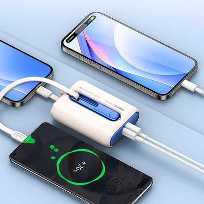 Recci RPB-P12C PD 20W Askı İpli Hızlı Şarj Özellikli Type-C Kablolu Powerbank 22.5W 10.000mAh