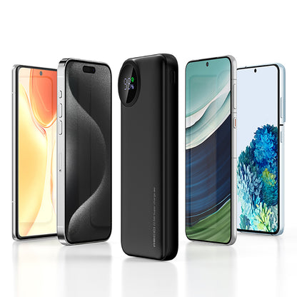 Recci RPB-P48 PD 20W Dijital LED Göstergeli Hızlı Şarj Özellikli Taşınabilir Powerbank 22.5W 10000mAh