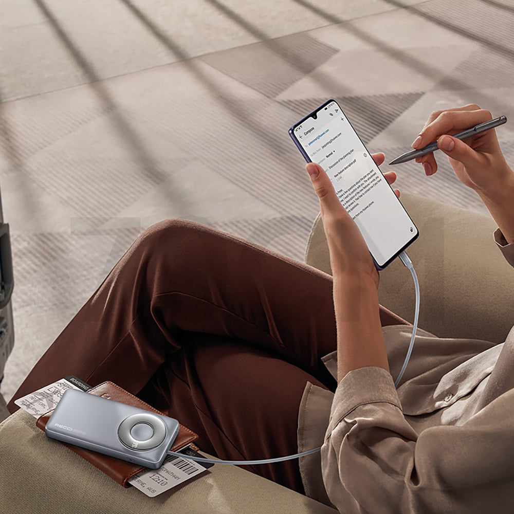 Recci RPB-P58 PD Hızlı Şarj Özellikli Type-C Kablolu Powerbank 22.5W 10.000mAh