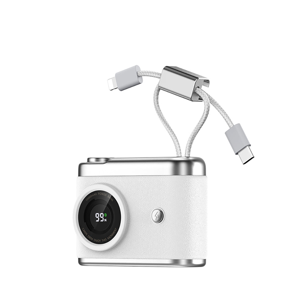 Recci RPB-P66 PD 20W Hızlı Şarj Özellikli Type-C & lightning Kablolu Powerbank 22.5W 10.000mAh