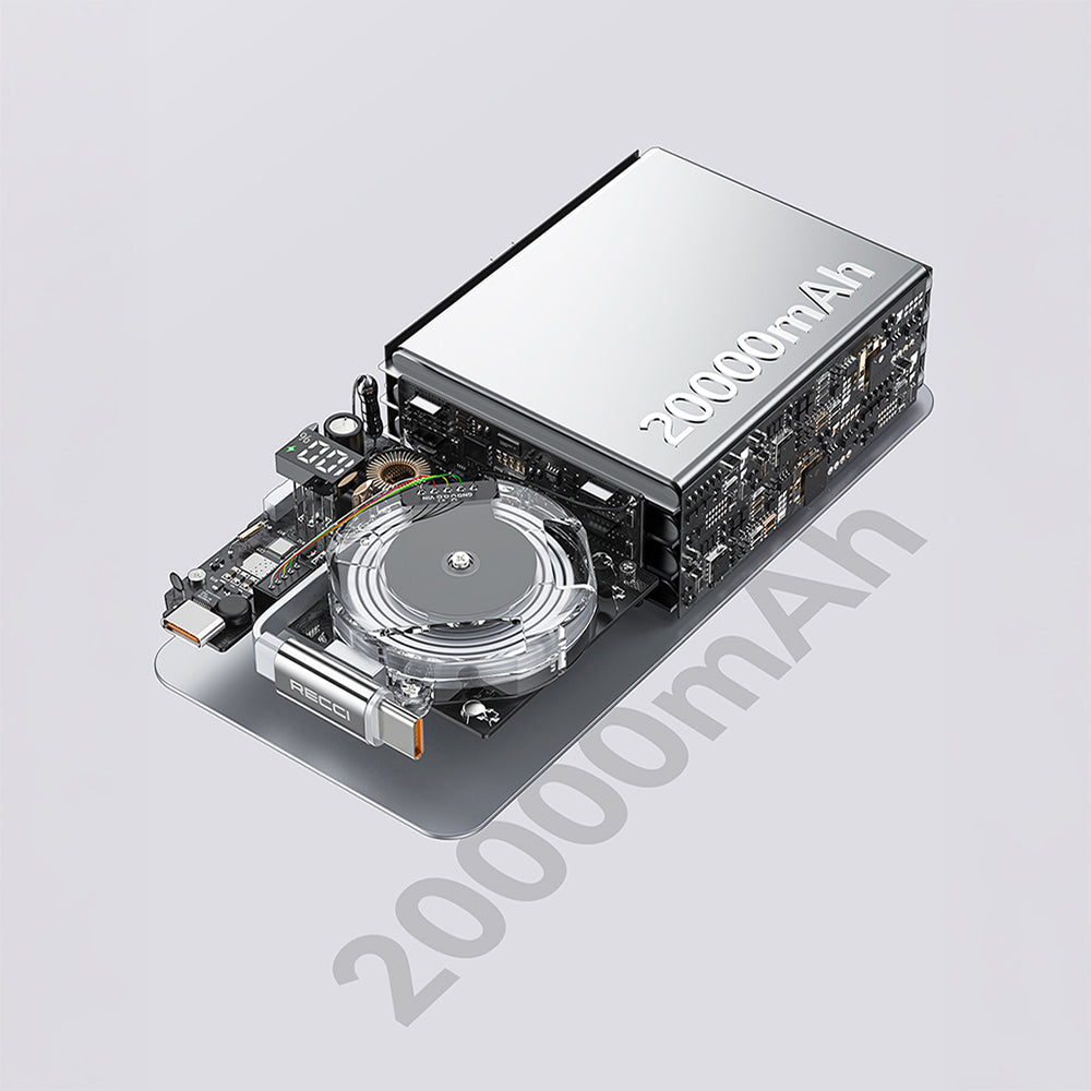 Recci RPB-P72 Hızlı Şarj Özellikli Type-C Kablolu Powerbank 65W 20.000mAh