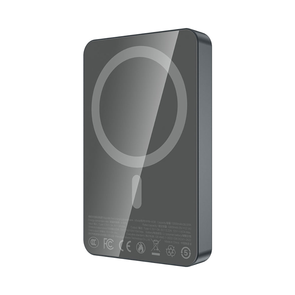 Recci RPB-W36 Ultra İnce PD 20W Hızlı Şarj Özellikli Wireless Powerbank 15W 10000mAh