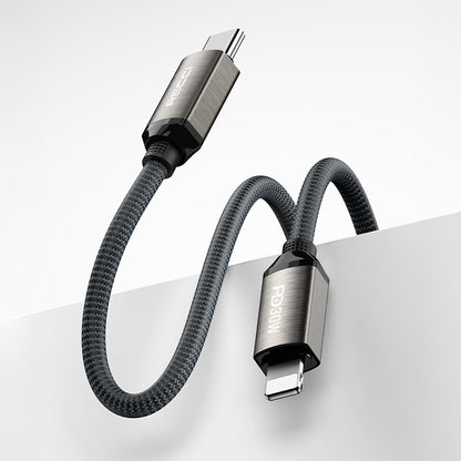 Recci RS35CL Type-C to Lightning PD 30W Örgü Tasarımlı Hızlı Şarj Özellikli Data ve Şarj Kablosu 1M