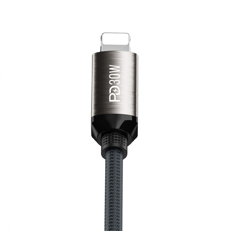 Recci RS35CL Type-C to Lightning PD 30W Örgü Tasarımlı Hızlı Şarj Özellikli Data ve Şarj Kablosu 1M