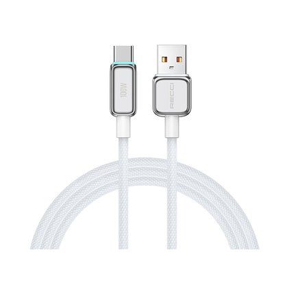 Recci RS42C Lamp Display Serisi USB-A to Type-C 100W Hızlı Şarj Özellikli Data ve Şarj Kablosu 1.5M