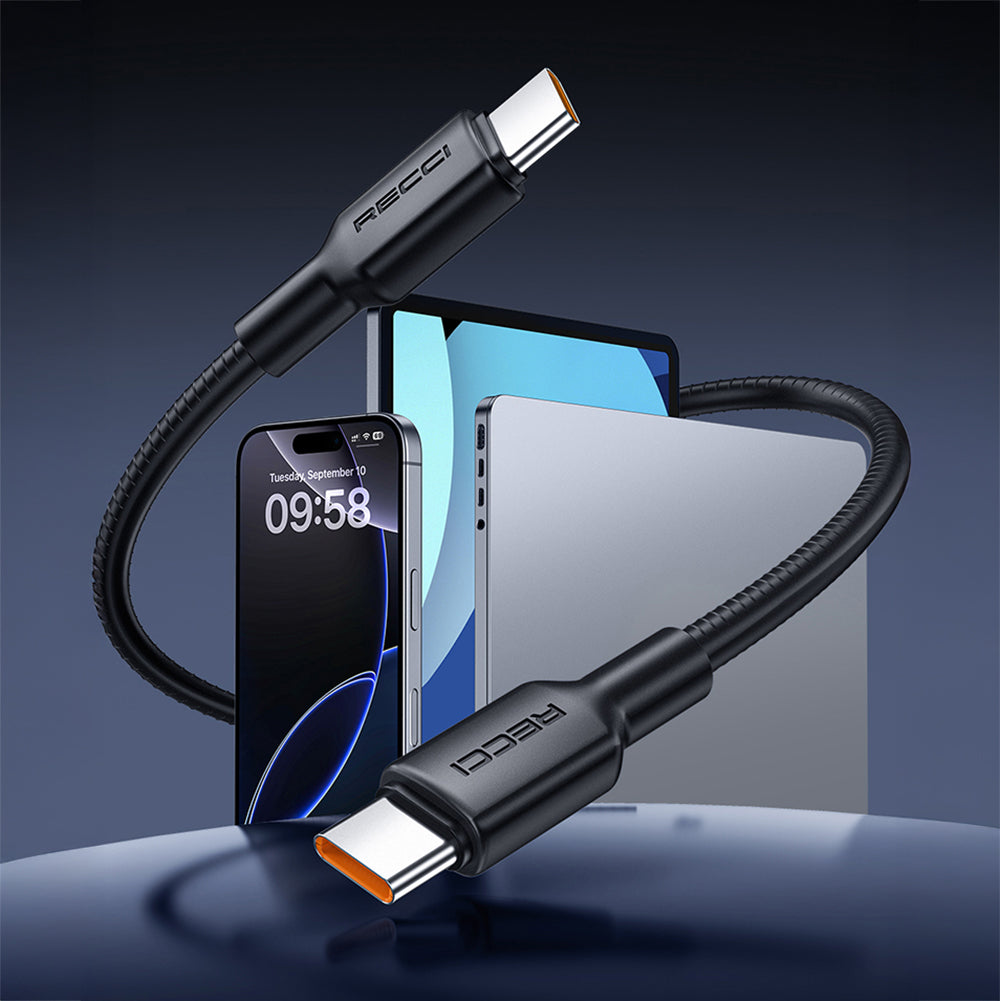 Recci RS46CC Type-C to Type-C PD 65W Hızlı Şarj Özellikli Data ve Şarj Kablosu 1.2M