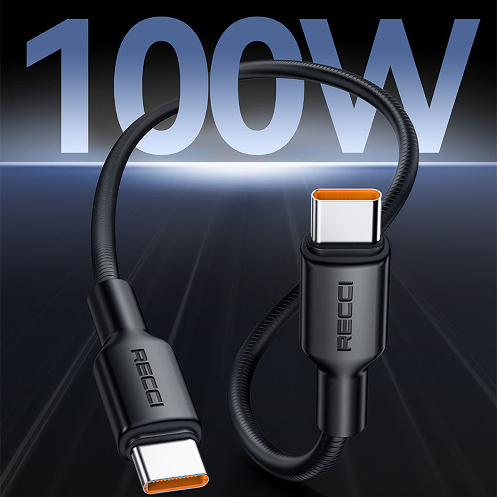 Recci RS56CC Type-C to Type-C PD Hızlı Şarj Özellikli Data ve Şarj Kablosu 100W 1.2M
