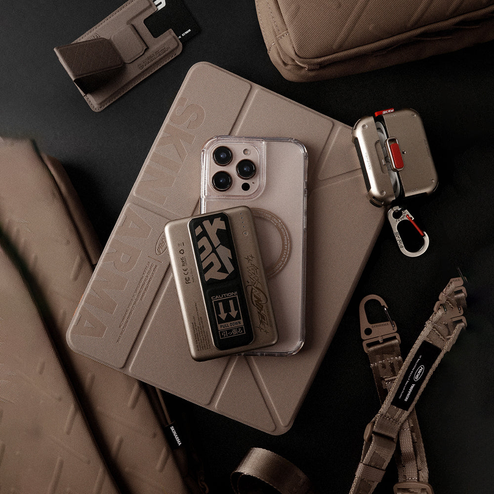 Skinarma Flint Kablosuz ve PD Hızlı Şarj Özellikli Grip Standlı Taşınabilir Powerbank 20W 5000mAh