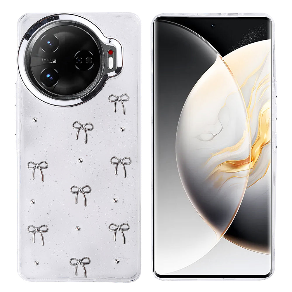 Tecno Camon 30 Pro 5G Kılıf Airbag Tasarımlı Simli Şeffaf Zore Kutup Kapak