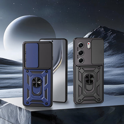 Tecno Camon 40 4G Kılıf Magnetik Standlı Kamera Korumalı Zore Sürgülü Vega Kapak