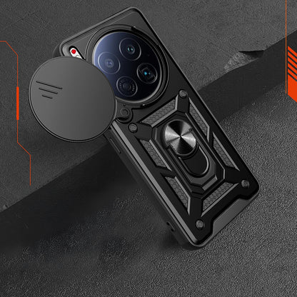 Tecno Camon 40 Premier 5G Kılıf Magnetik Standlı Kamera Korumalı Zore Sürgülü Vega Kapak