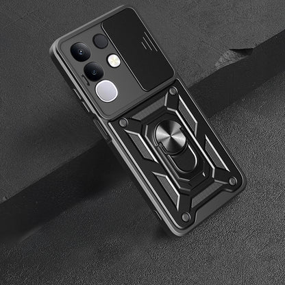 Vivo Y29 4G Kılıf Magnetik Standlı Kamera Korumalı Zore Sürgülü Vega Kapak