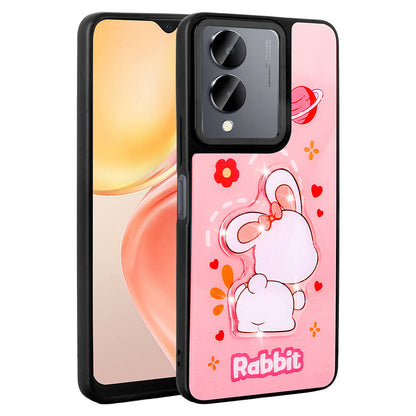 Vivo Y36 5G Kılıf Parlayan Kabartmalı İkonik Figürlü Zore Amas Silikon Kapak