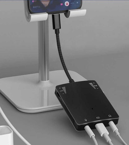 Wiwu 3 in 1 Live Broadcast Lightning Ses Adaptörü