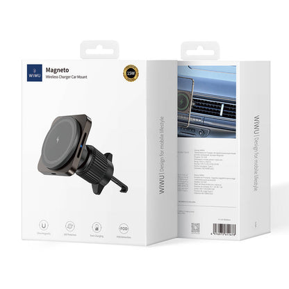 Wiwu CH-318 Magneto Serisi M-safe Şarj Özellikli Havalandırma Tasarım Araç Telefon Tutucu