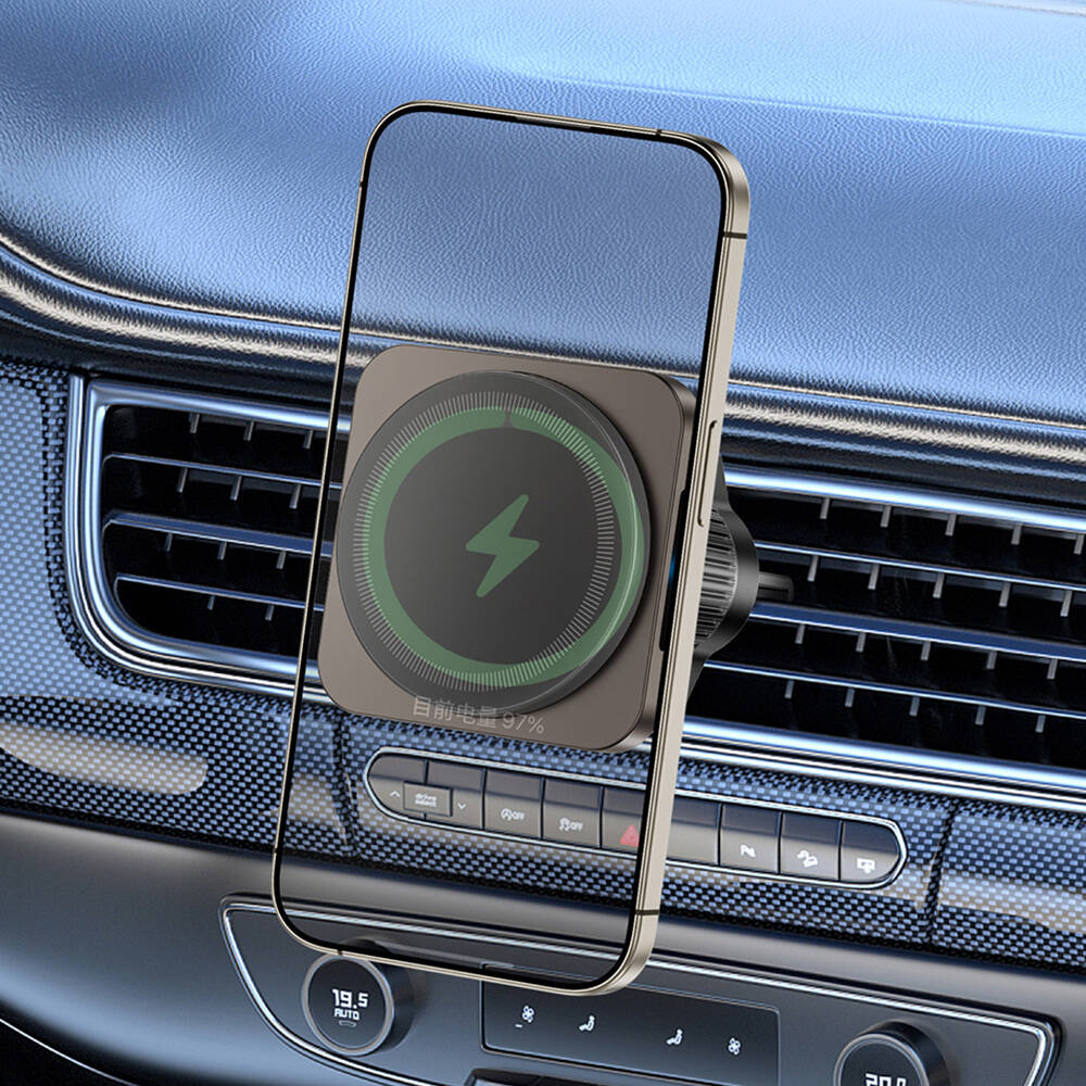 Wiwu CH-318 Magneto Serisi M-safe Şarj Özellikli Havalandırma Tasarım Araç Telefon Tutucu