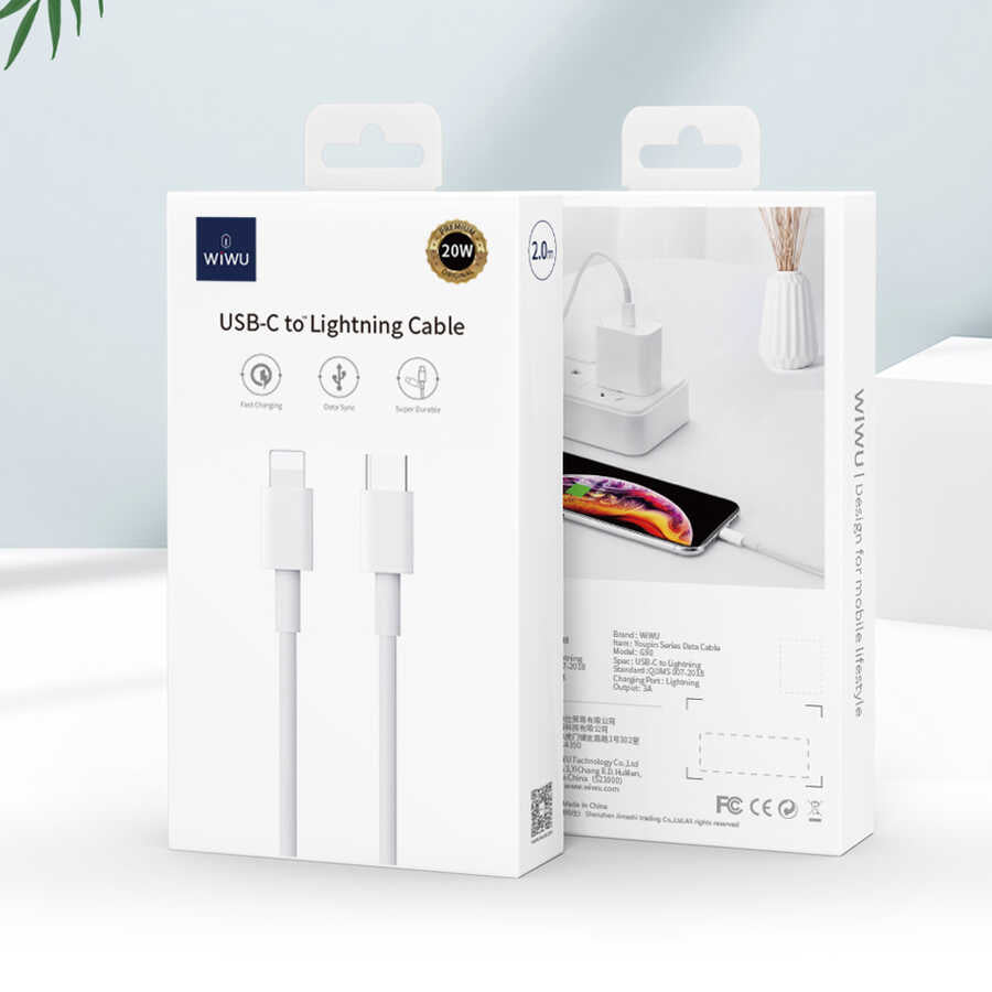​​​Wiwu G90 20W PD To Lightning Kablo 1M
