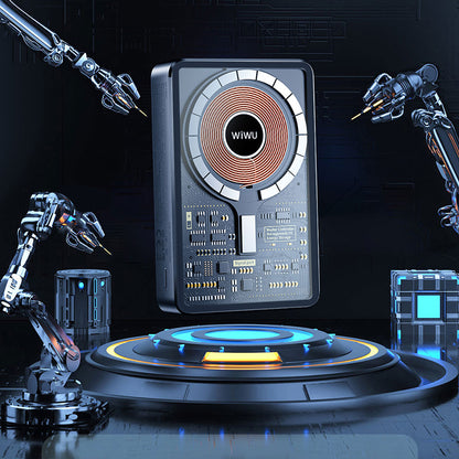 Wiwu JC-21 Hızlı Şarj Özellikli Şarj Göstergeli Standlı M-safe Wireless Powerbank 22.5W 10000mAh