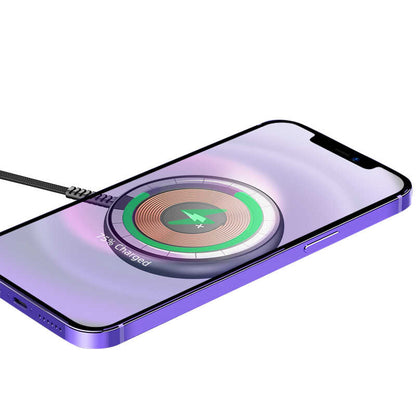 Wiwu M14 Intelligent Wireless Magnetik Şarj Ultra İnce Şeffaf 15W Android iOS Destekli