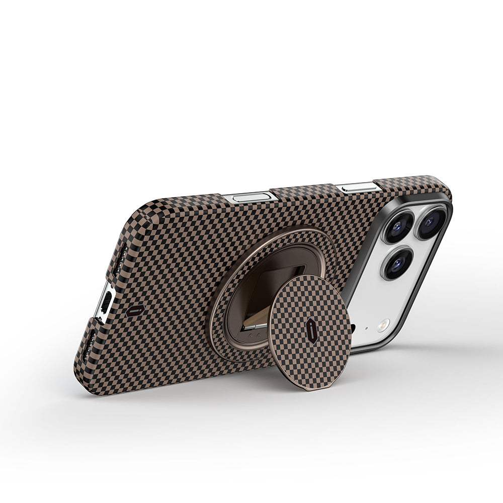 Wiwu Warriors Serisi Aramid Fiber 360 Derece Dönebilen Magnetik Ring Stand Telefon Tutucu