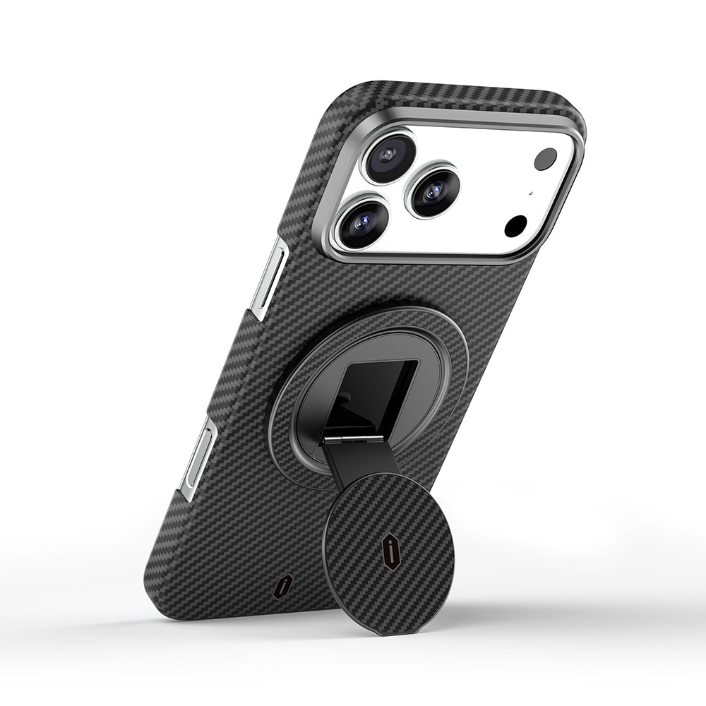 Wiwu Warriors Serisi Aramid Fiber 360 Derece Dönebilen Magnetik Ring Stand Telefon Tutucu