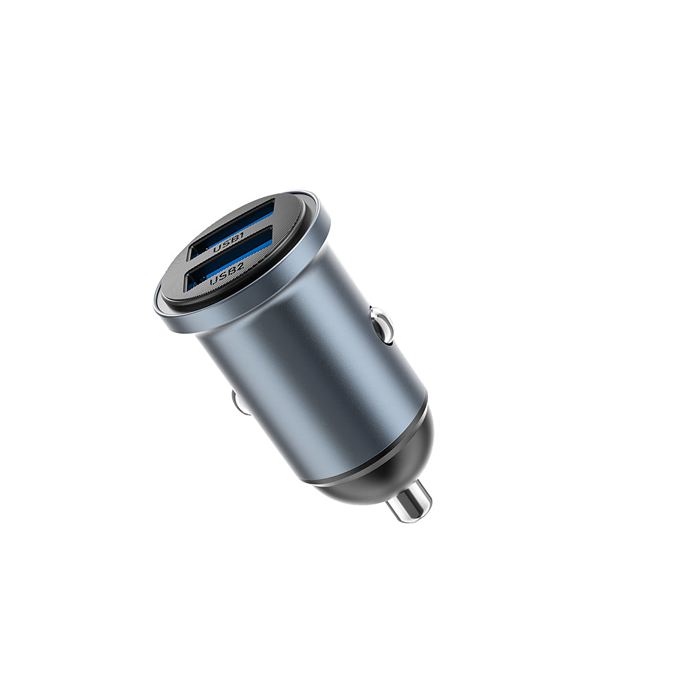 Wiwu Wi-CC031 Nano Lite Serisi Dual USB-A Hızlı Şarj Özellikli Araç Şarj Aleti PD 12W