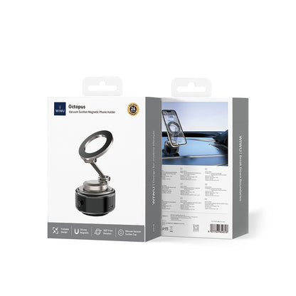 Wiwu Wi-CH056 Type-C Portlu Elektrikli Vakum Özellikli Magnetik Telefon Tutucu