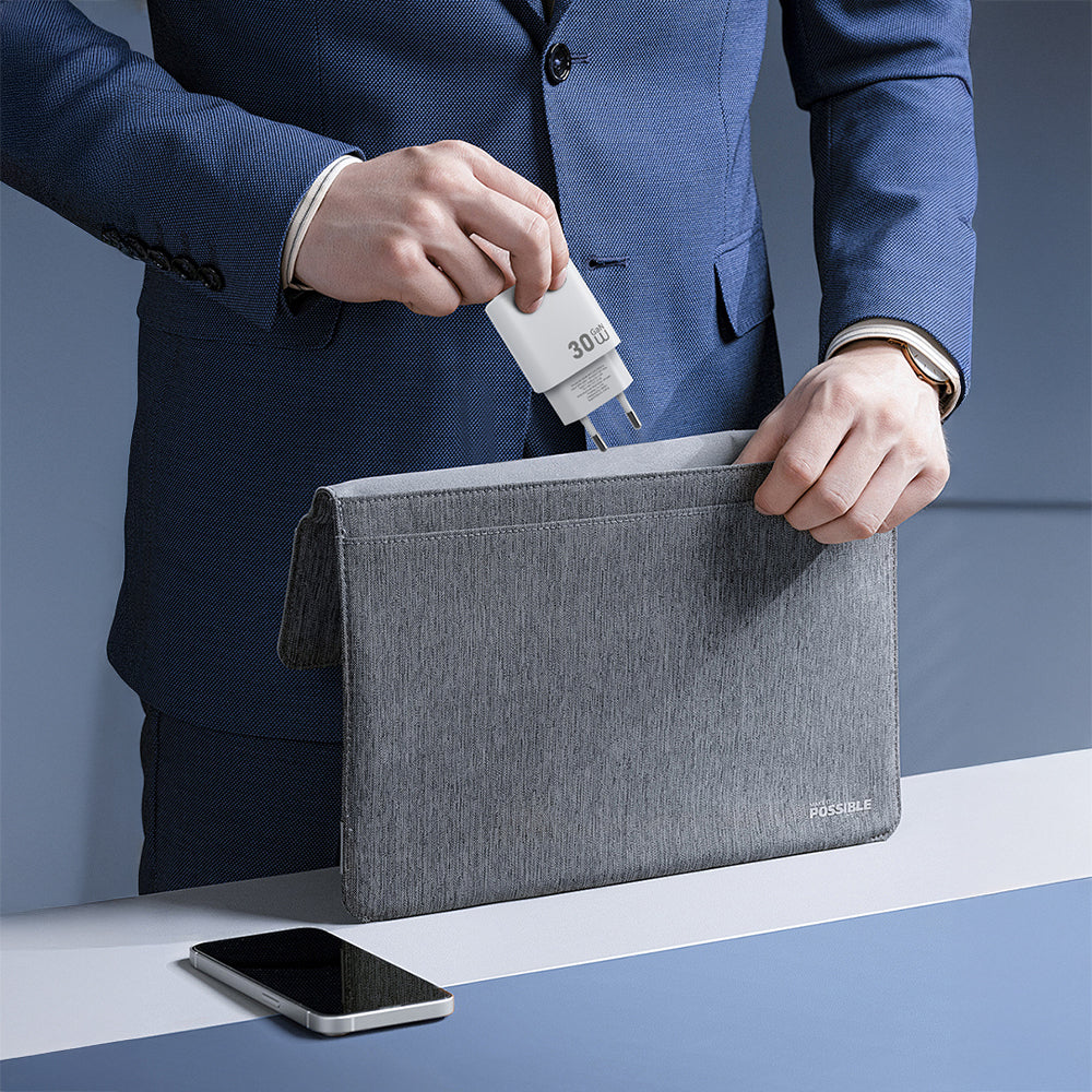 Wiwu Wi-G008 Essen Serisi GaN Tech PD Hızlı Şarj Başlığı Type-C to Type-C PD 30W Kablolu Şarj Seti