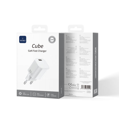 Wiwu Wi-G015 Cube Serisi GaN Tech PD Hızlı Şarj Özellikli Mini Şarj Başlığı 33W