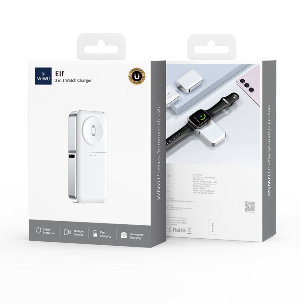 Wiwu Wi-M21 Elf Serisi 3in1 Mini Wireless Powerbank 1100mAh 3W